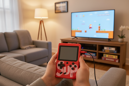 Consola SUP retro conectada a TV